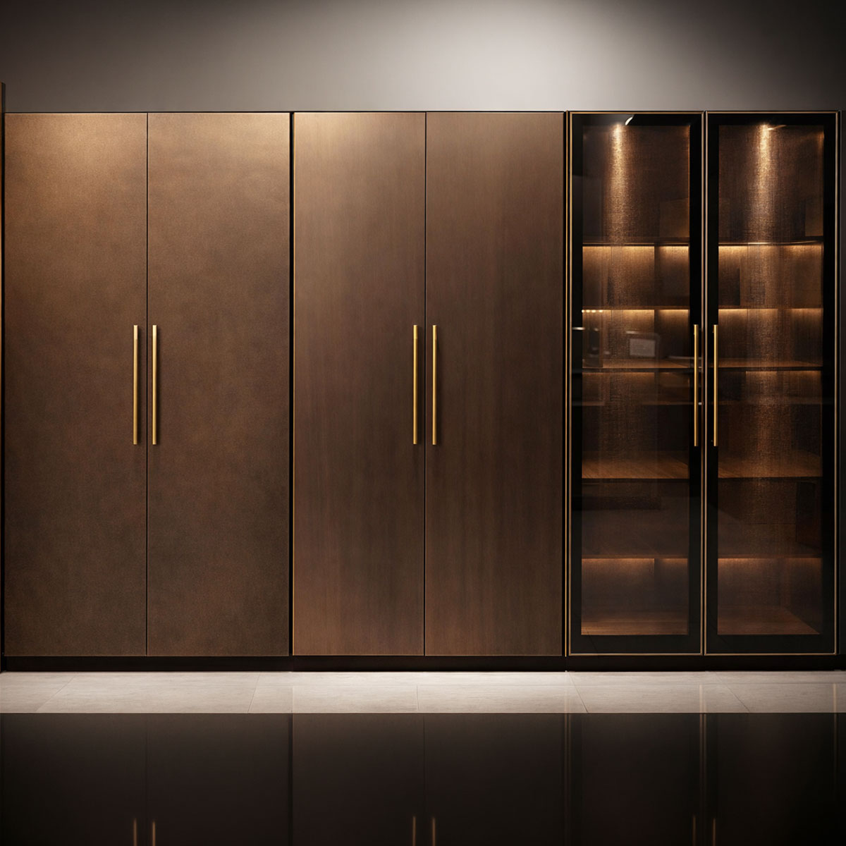 Powder coated stainless steel wardrobe